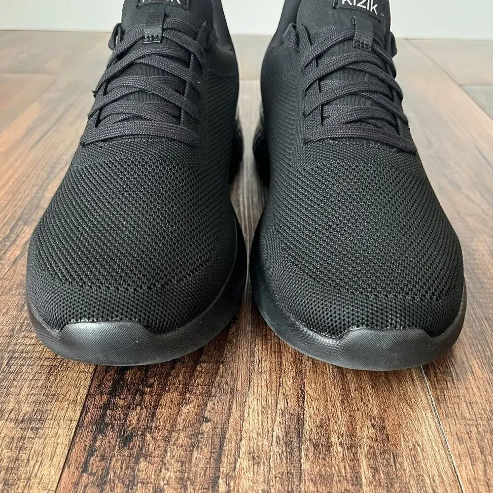 Kizik Athens Sneaker Hands Free Shoe Lightweight Comfort Mens Size 11 All Black